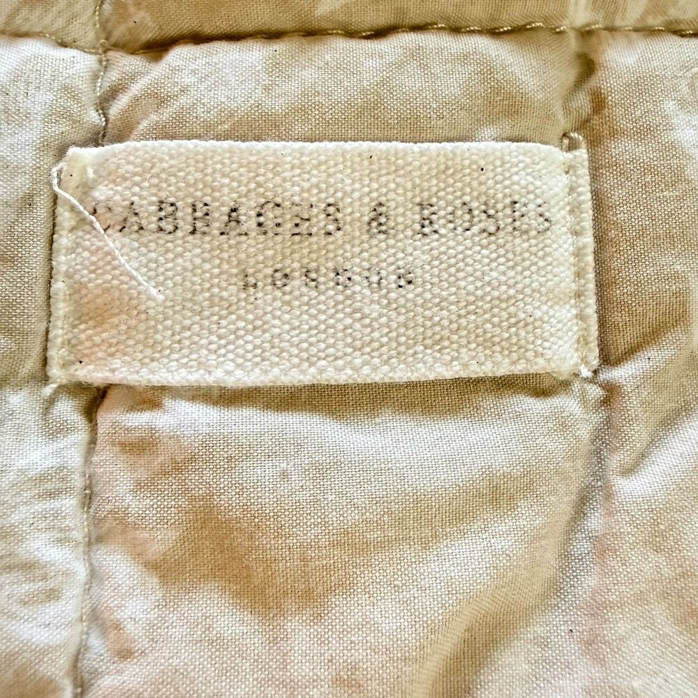 CABBAGES & ROSES LONDON EURO Quilted Ruffled Pillow Shams Covers, Set Of 2 24x24 - Picture 4 of 7